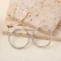 Zilveren gestructureerde gedraaide grote creolen oorbellen voor dames mode chic - Stijl 004 / 40mm / Witgoud