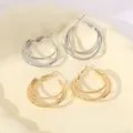 Minimalistische meerlaagse oorbellen set, elegante geometrische sieraden voor dames. - Oorbellen 7