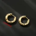 Gouden onregelmatige créoles oorbellen voor dames, minimalisten geometrische sieraden. - Stijl 1 / Goud