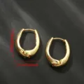 Gouden onregelmatige geometrische oorbellen, minimalistische metalen trendy sieraden. - Stijl 4 / Goud