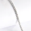 Bracelet tennis en acier inoxydable argenté zirconium, bijou chic et scintillant élégant. - Bracelet / Largeur 3mm (16cm+5cm) / Acier