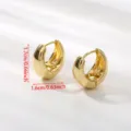 Gedetailleerd overzicht van minimalistische onregelmatige geometrische gouden creolen, chique. - Stijl 7 / Goud