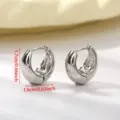 Zilverkleurige onregelmatige geometrische oorbellen voor dames, minimalistische stijl chic. - Stijl 7 / Zilver