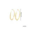 Minimalistische 30mm gouden oorbellen voor vrouwen, elegante lichte metalen dagelijkse sieraden. - 30mm / 18K Verguld