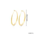 Prachtige grote gouden oorbellen creolen voor dames, minimalistische stijlvolle sieraden. - 40mm / 18K Verguld