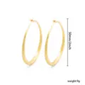 Gouden grote creolen, minimalistisch eenvoudig rond design, lichtgewicht stijlvol mode-accessoire. - 50mm / 18K Verguld