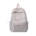 Eenvoudige casual roze rugzak voor dames, grote capaciteit lichte schooltas voor dagelijkse rit. - Zonder Hanger / Roze