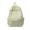 Casual dames rugzak voor school en werk, grote capaciteit lichtgeel schooltas voor dagelijks. - Zonder Hanger / Geel