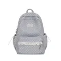 Zaino stile giapponese stampa stelle pizzo borsa scolastica studente bel colore grigio. - senza ciondolo / Grigio