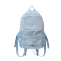 Light blue casual backpack with drawstring and multiple pockets for daily school use. - L / Blue