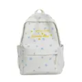 Casual grote capaciteit lichte schoolrugzak met blauwe sterren en mooie borduursel. - Wit (Zonder Hanger)