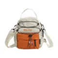 Leichte Nylon Umhängetasche mit Kordelzug Tasche, Freizeit Outdoor Reise Handy Tasche. - Weiß