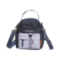 Bolso cruzado de nailon azul y violeta con cordón, práctico bolso deportivo para móvil. - Azul