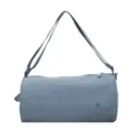 Sac bandoulière cylindrique en nylon bleu, sac besace de voyage décontracté et spacieux. - Bleu