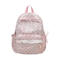 Roze stippen rugzak met kanten afwerking, schattige schooltas in casual kawaii stijl. - Zonder Hanger / Roze Groot