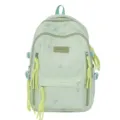 Mintgroene schattige rugzak met strikbroderie voor meisjes, grote capaciteit schooltas en dagtas - Zonder Hanger / Groen