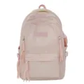 Roze schattige rugzak met strik borduurwerk grote capaciteit schooltas voor meisjes tieners - Zonder Hanger / Roze