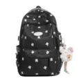 Japanse stijl schattige stippen rugzak voor scholieren lichte casual mode schooltas - Zonder Hanger / Zwart
