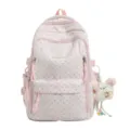Roze polkadot schoolrugzak zoete snoepkleur casual dagrugzak voor jonge tiener meisjes - Zonder Hanger / Roze