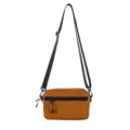 Casual bruine crossbody tas voor dames, draagbare telefoontas en schoudertas hoofdaanzicht. - Bruin