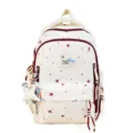 Leuke rugzak in Japanse stijl met sterrenmotief en mooie hanger voor school en dagelijks - Zonder Hanger / Rood