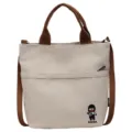 Sac cabas en toile style coreen avec bandouliere, sac casual epais pour femmes et etudiants. - Kaki