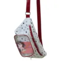 Sac bandoulière Ita en toile avec fenêtre transparente, motif d'étoiles pour femmes. - Style de Base (Sans Charme) / Rouge