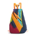 Colorful teardrop sling backpack for outdoor sports, lightweight fashion daypack for travel. - Dark Blue