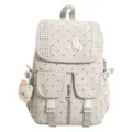 Koreaanse vintage polkadot rugzak voor school casual leuk dagelijks stijlvolle tas. - Zonder Hanger / Grijs