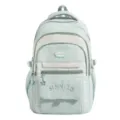 Muntgroene schoolrugzak voor meisjes, schattig ruitjesdesign, praktische multifunctionele tas. - Zonder Hanger / Groen
