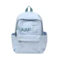 Zaino azzurro chiaro pois stelle con finestra trasparente borsa scolastica per studenti - Borsa Singola / Blu