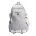 Sac à dos décontracté gris avec motif étoiles grande capacité pour femmes et filles - Sans Pendentif / Gris