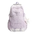 Grand sac à dos de loisirs, cartable violet clair avec étoiles pour étudiants en voyage. - Sans Pendentif / Violet
