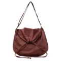 Sac bandoulière marron à cordon, grande capacité, sac hobo souple pour un usage quotidien. - L / Marron