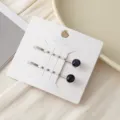 Minimalistische Metall Haarnadeln mit dunkelblauen runden Strasssteinen, elegante Haaraccessoires. - Dunkelblau