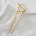 Minimalist gold U-shaped metal hair pin hairpin bun maker daily vintage hair fork accessory - Heart with Arrow