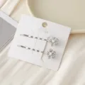 Pince à cheveux fleur perle coréenne strass bobby pin mignon accessoire de coiffure - Pétales de fleurs de perles (blanc)