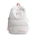 Leuke strik schoolrugzak voor tienermeisjes, trendy Japanse stijl grote capaciteit. - Zonder Hanger / Oudroze