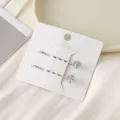 Épingles à cheveux fleur strass argentées pinces à cheveux scintillantes pour femmes - Cœur de glace losange blanc