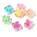 Acryl Bonbon Farbe Kreuz Blumen Perlen, bunte DIY handgemachte Handyketten Anhänger. - 10 Stück/Packung / Zufällige Mischfarben