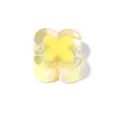 Acryl schillernde Kreuz Blumen Perlen für DIY Handyketten und dekorative Anhänger. - 10 Stück/Packung / Gelb