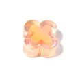 Acryl Bonbon Farbe Beschichtet Kreuz Blumen Perlen DIY Handy Kette Anhänger Basteln Zubehör - 10 Stück/Packung / Orange