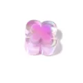 Acryl transparente bonbonfarbene beschichtete Kreuz Blumen Perle, rosa irisierend, DIY Anhänger. - 10 Stück/Packung / Lila