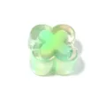 Transparente Acryl Bonbon Farbe beschichtet Kreuz Blumen Perlen DIY Handy Ketten Anhänger - 10 Stück/Packung / Grün