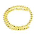 Yellow translucent evil eye glass beads flat round spacer beads for DIY handmade bracelets. - Diameter 4mm Hole 0.8mm / Yellow
