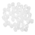 Transparent crackle glass beads round crystal loose beads for DIY fairy bracelet. - White