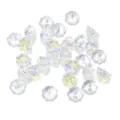 Klares irisierendes Blumen-Zwischenperlen für DIY-Armbänder und Schmuckherstellung. - Weiße Lotuskapsel