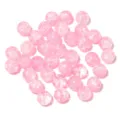 Pink cracked glass crystal beads for DIY handmade bracelets jewelry accessories making. - Deep Pink