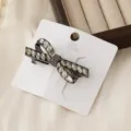 Exquisite rhinestone bow hair clip, sparkling crystal barrette for daily sweet style and commuting. - Gunmetal Rhinestone Bow