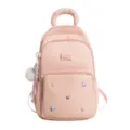 Roze studentenrugzak variant schattige accenten, ruime casual tas voor dagelijks gebruik. - Met Hanger / Roze
